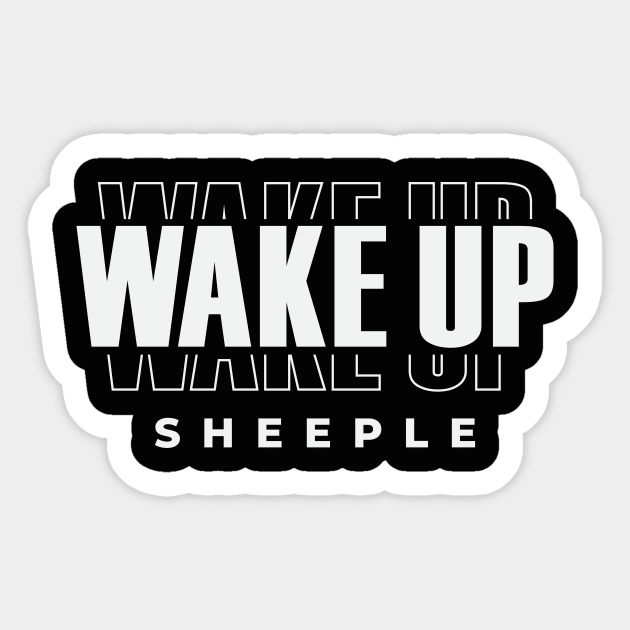 Wake Up Sheeple Sticker by CatsCrew